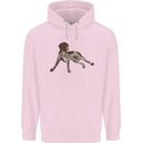 German Shorthaired Pointer Dog Mens 80% Cotton Hoodie Light Pink
