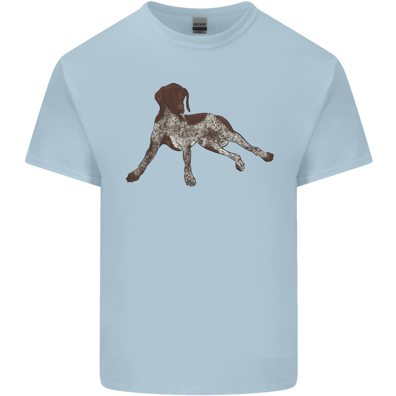 German Shorthaired Pointer Dog Mens Cotton T-Shirt Tee Top Light Blue
