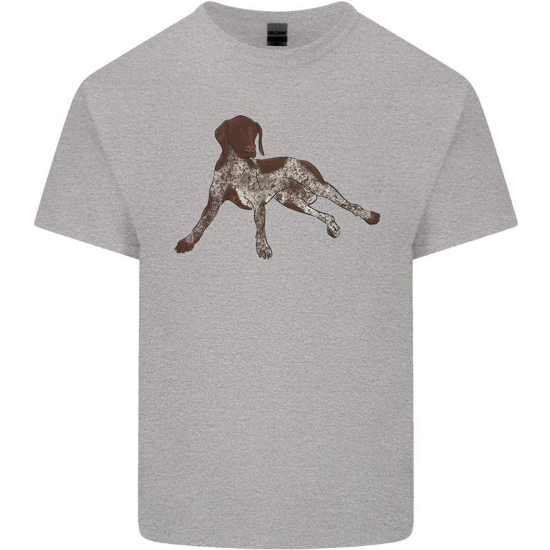 German Shorthaired Pointer Dog Mens Cotton T-Shirt Tee Top Sports Grey