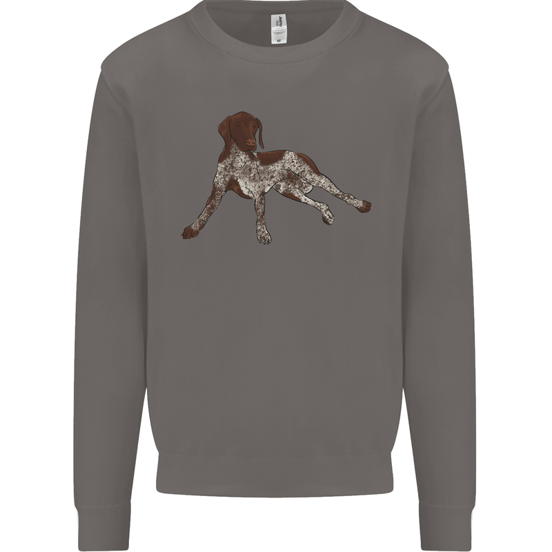 German Shorthaired Pointer Dog Mens Sweatshirt Jumper Charcoal
