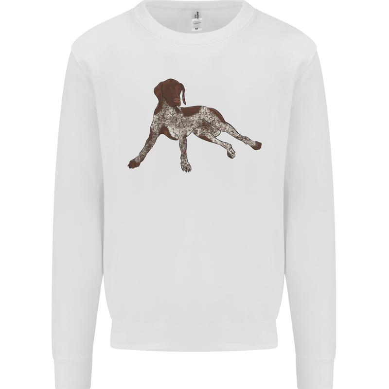 German Shorthaired Pointer Dog Mens Sweatshirt Jumper White