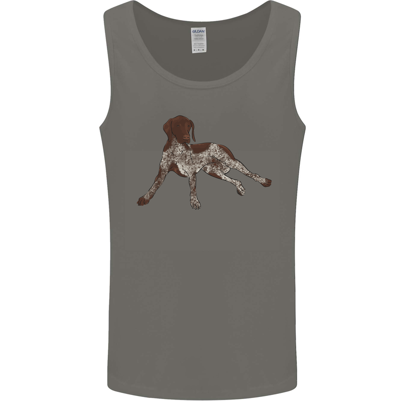 German Shorthaired Pointer Dog Mens Vest Tank Top Charcoal