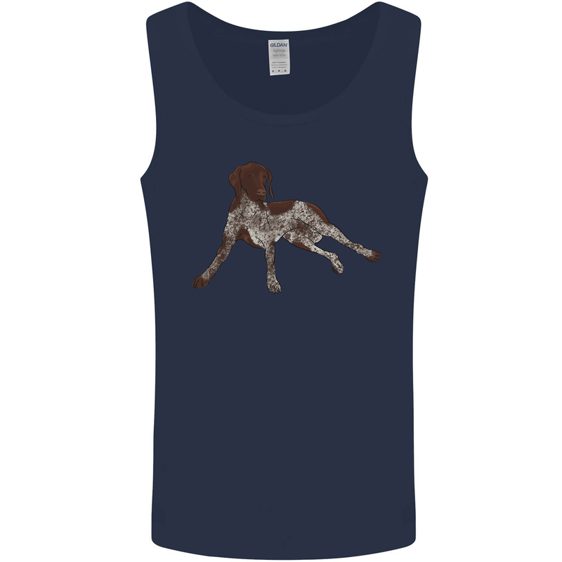 German Shorthaired Pointer Dog Mens Vest Tank Top Navy Blue