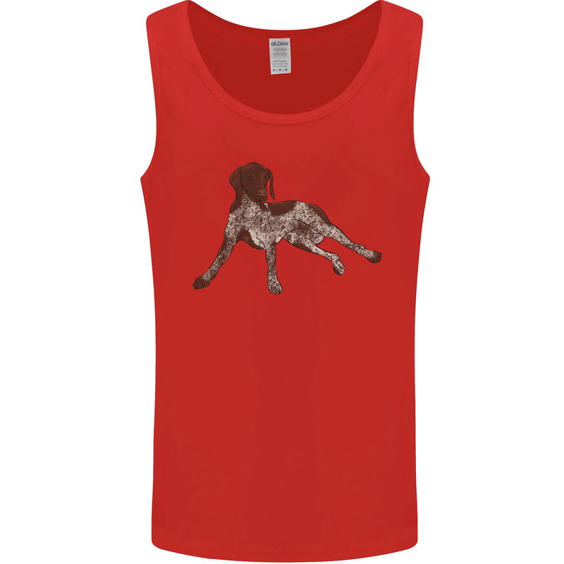 German Shorthaired Pointer Dog Mens Vest Tank Top Red