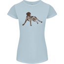 German Shorthaired Pointer Dog Womens Petite Cut T-Shirt Light Blue