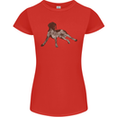 German Shorthaired Pointer Dog Womens Petite Cut T-Shirt Red