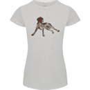 German Shorthaired Pointer Dog Womens Petite Cut T-Shirt Sports Grey