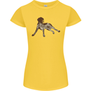 German Shorthaired Pointer Dog Womens Petite Cut T-Shirt Yellow