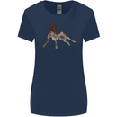 German Shorthaired Pointer Dog Womens Wider Cut T-Shirt Navy Blue