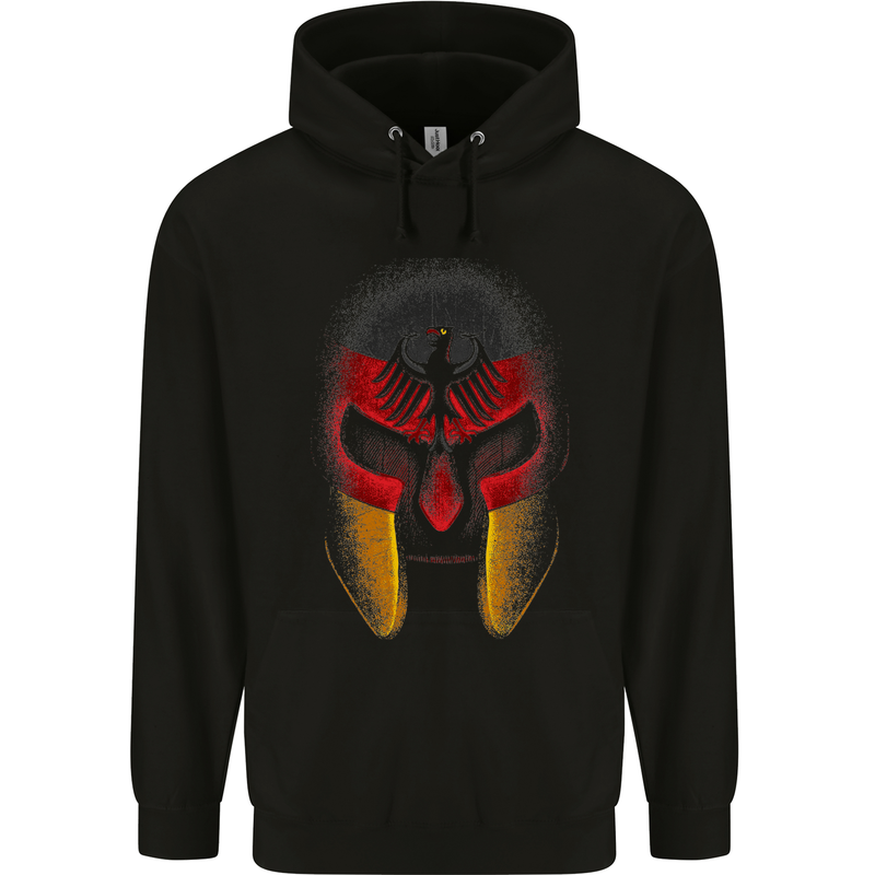 German Spartan Helmet Germany Gym MMA Mens 80% Cotton Hoodie Black