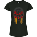 German Spartan Helmet Germany Gym MMA Womens Petite Cut T-Shirt Black