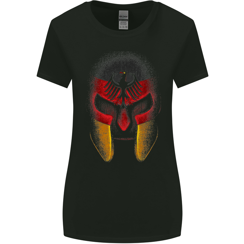 German Spartan Helmet Germany Gym MMA Womens Wider Cut T-Shirt Black