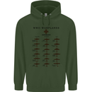 German War Planes WWII Fighters Aircraft Childrens Kids Hoodie Forest Green