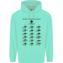 German War Planes WWII Fighters Aircraft Childrens Kids Hoodie Peppermint