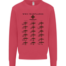 German War Planes WWII Fighters Aircraft Kids Sweatshirt Jumper Heliconia