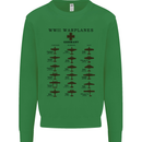 German War Planes WWII Fighters Aircraft Kids Sweatshirt Jumper Irish Green