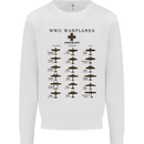 German War Planes WWII Fighters Aircraft Kids Sweatshirt Jumper White