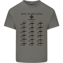 German War Planes WWII Fighters Aircraft Kids T-Shirt Childrens Charcoal
