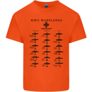 German War Planes WWII Fighters Aircraft Kids T-Shirt Childrens Orange