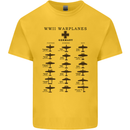 German War Planes WWII Fighters Aircraft Kids T-Shirt Childrens Yellow