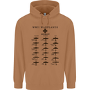 German War Planes WWII Fighters Aircraft Mens 80% Cotton Hoodie Caramel Latte
