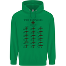 German War Planes WWII Fighters Aircraft Mens 80% Cotton Hoodie Irish Green