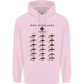 German War Planes WWII Fighters Aircraft Mens 80% Cotton Hoodie Light Pink