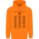 German War Planes WWII Fighters Aircraft Mens 80% Cotton Hoodie Orange