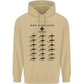German War Planes WWII Fighters Aircraft Mens 80% Cotton Hoodie Sand