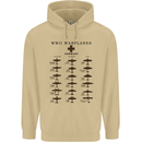 German War Planes WWII Fighters Aircraft Mens 80% Cotton Hoodie Sand