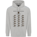 German War Planes WWII Fighters Aircraft Mens 80% Cotton Hoodie Sports Grey