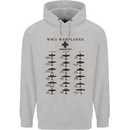 German War Planes WWII Fighters Aircraft Mens 80% Cotton Hoodie Sports Grey