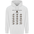 German War Planes WWII Fighters Aircraft Mens 80% Cotton Hoodie White