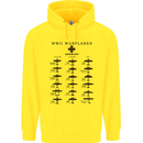 German War Planes WWII Fighters Aircraft Mens 80% Cotton Hoodie Yellow