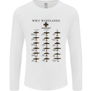 German War Planes WWII Fighters Aircraft Mens Long Sleeve T-Shirt White