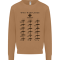 German War Planes WWII Fighters Aircraft Mens Sweatshirt Jumper Caramel Latte