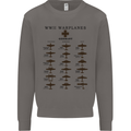 German War Planes WWII Fighters Aircraft Mens Sweatshirt Jumper Charcoal