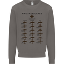 German War Planes WWII Fighters Aircraft Mens Sweatshirt Jumper Charcoal
