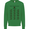 German War Planes WWII Fighters Aircraft Mens Sweatshirt Jumper Irish Green