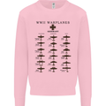 German War Planes WWII Fighters Aircraft Mens Sweatshirt Jumper Light Pink