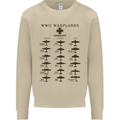 German War Planes WWII Fighters Aircraft Mens Sweatshirt Jumper Sand