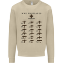 German War Planes WWII Fighters Aircraft Mens Sweatshirt Jumper Sand