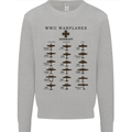 German War Planes WWII Fighters Aircraft Mens Sweatshirt Jumper Sports Grey