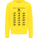 German War Planes WWII Fighters Aircraft Mens Sweatshirt Jumper Yellow