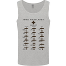 German War Planes WWII Fighters Aircraft Mens Vest Tank Top Sports Grey