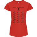 German War Planes WWII Fighters Aircraft Womens Petite Cut T-Shirt Red