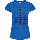 German War Planes WWII Fighters Aircraft Womens Petite Cut T-Shirt Royal Blue