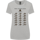 German War Planes WWII Fighters Aircraft Womens Wider Cut T-Shirt Sports Grey