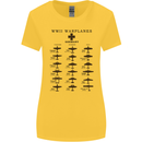 German War Planes WWII Fighters Aircraft Womens Wider Cut T-Shirt Yellow