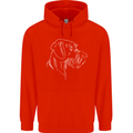 German Wirehaired Pointer Childrens Kids Hoodie Bright Red